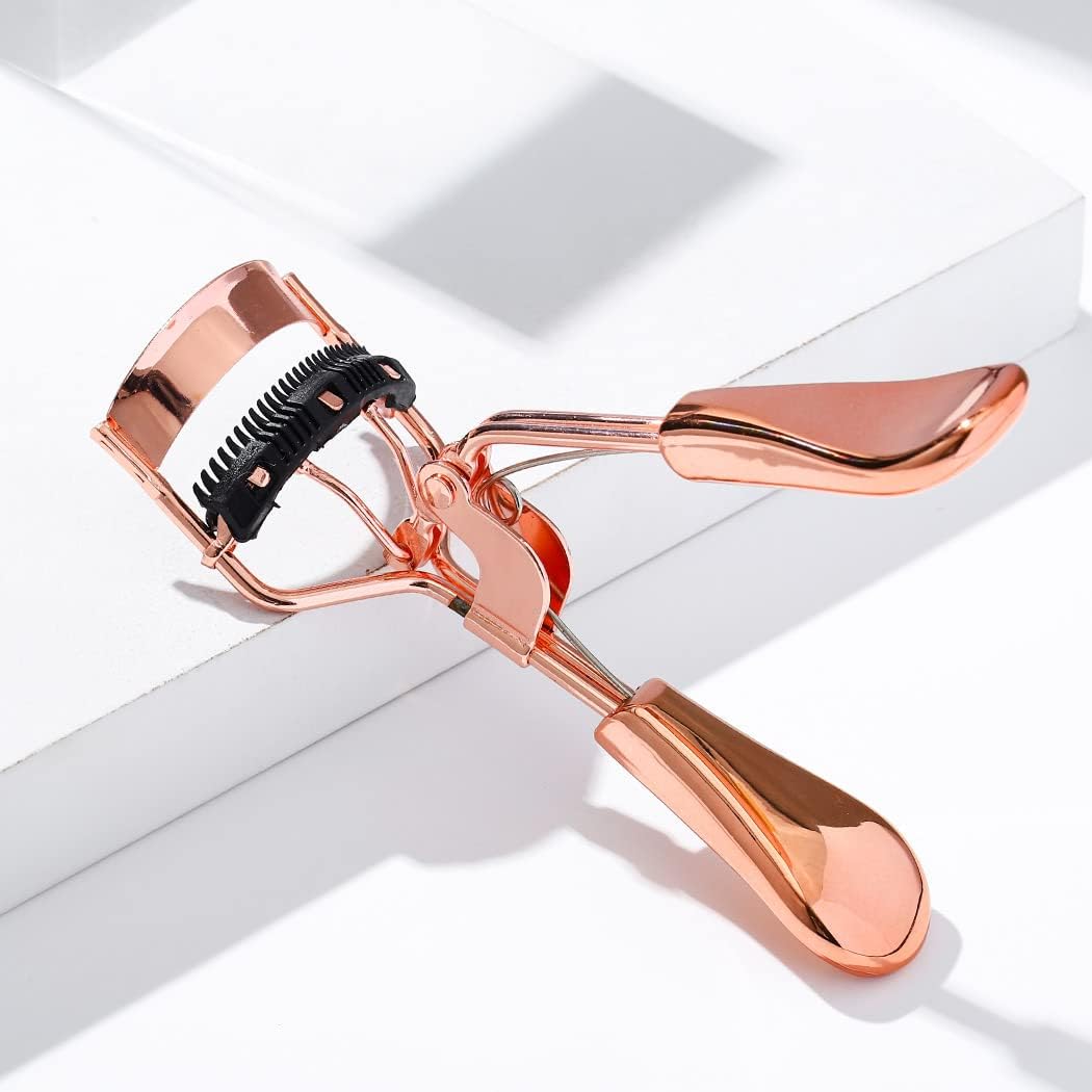 Beauty Eyelash Curler Comb Eyelash Curlers with 2 Silicone Refill Pads Premium Lash Curler Makeup Tool for Women and Girls
