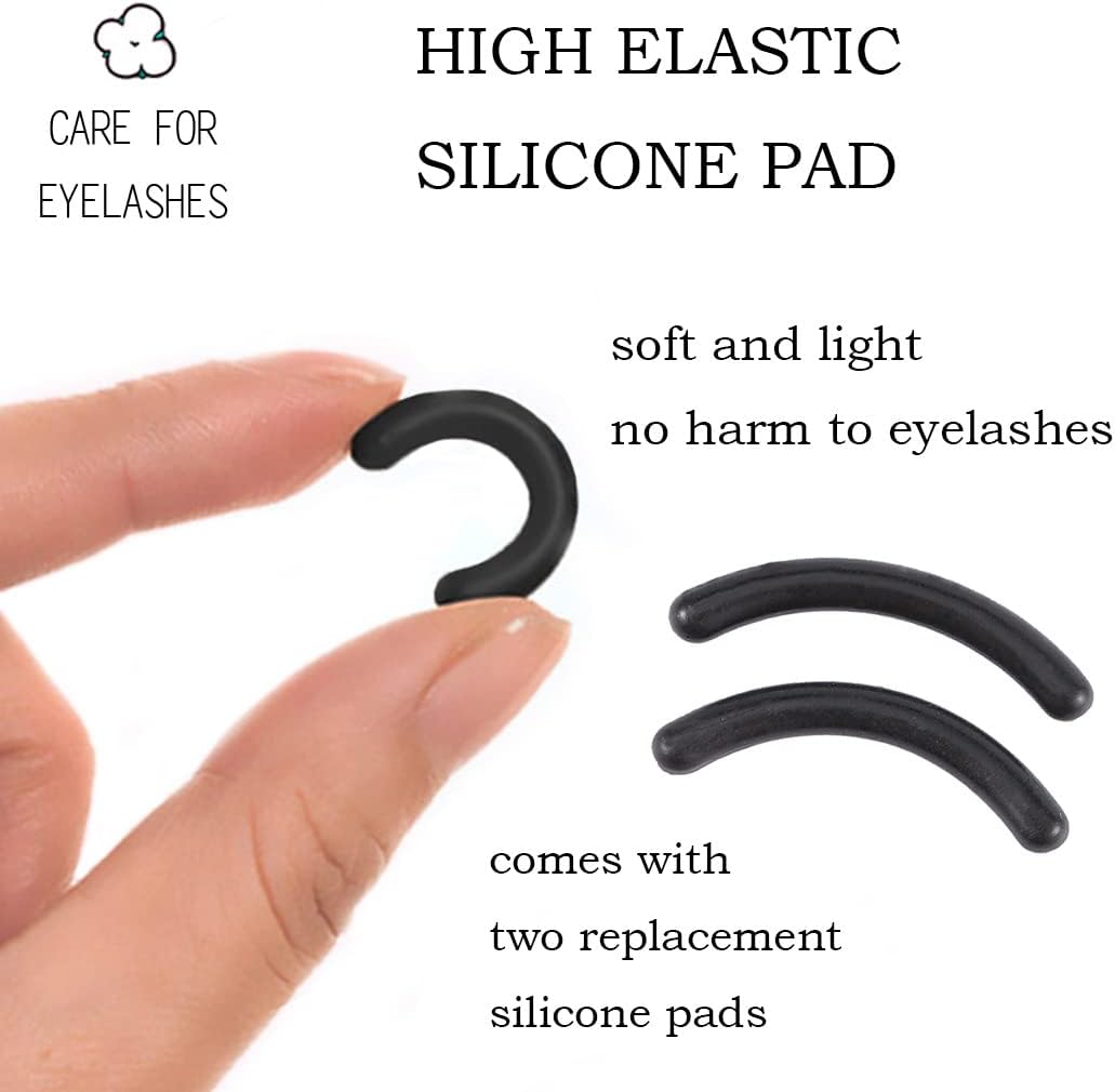 Beauty Eyelash Curler Comb Eyelash Curlers with 2 Silicone Refill Pads Premium Lash Curler Makeup Tool for Women and Girls