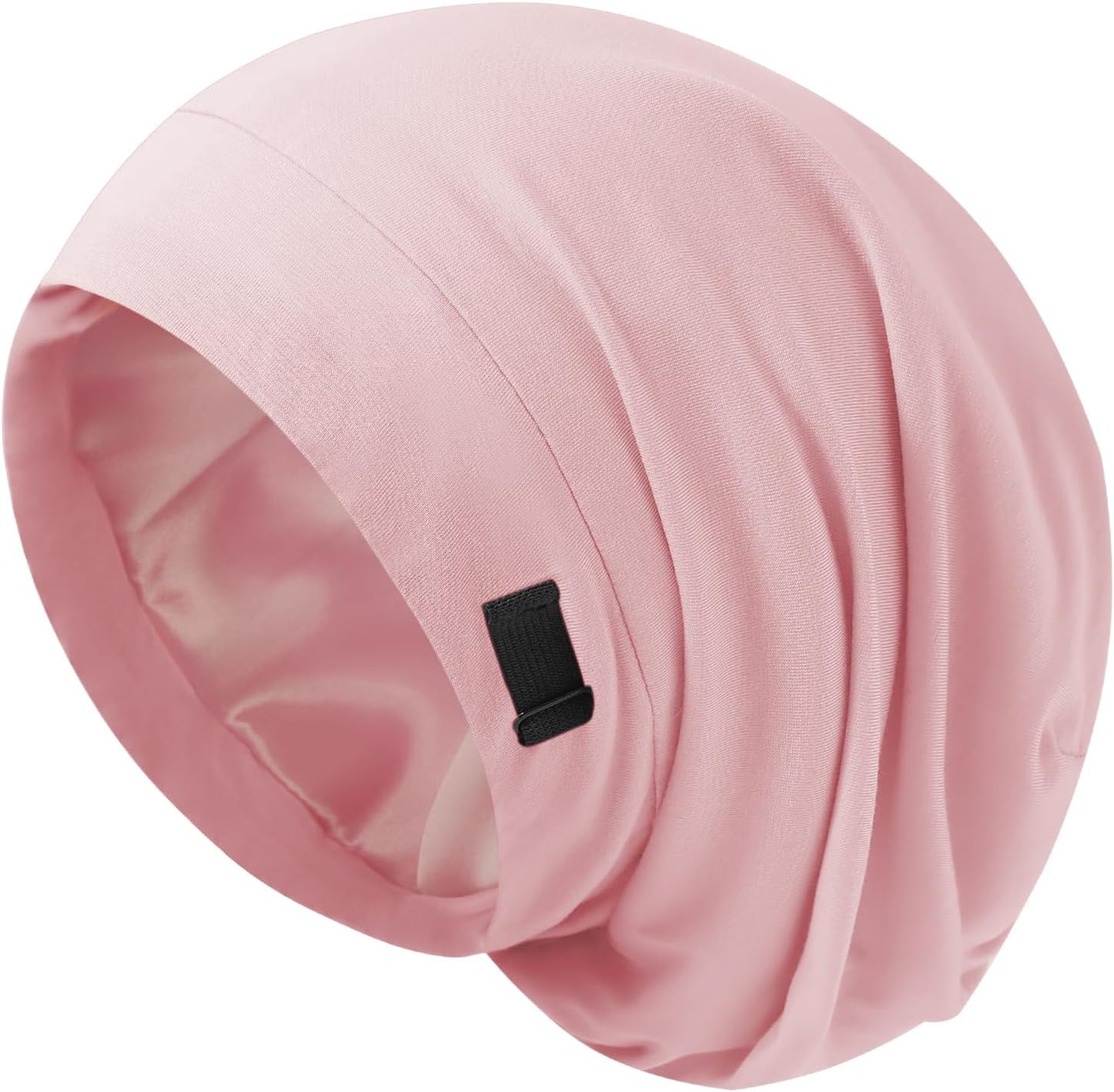Silk Bonnet for Sleeping Women, Adjustable Silky Satin Lined Sleep Cap, Silk Hair Wrap Slouch Beanie Hat