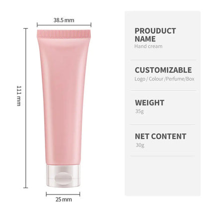 Private Label Pink Hand Cream 30g Mini Hand Cream Easy to Carry Lotion Moisturizing Hand Cream